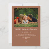 感謝の素朴フローラスクリプト写真Thanksgiving シーズンカード (裏面)