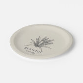 感謝の素朴秋多肉感謝祭 ペーパープレート (アングル)