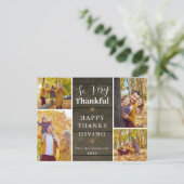 感謝の素朴秋感謝家族の写真 シーズンポストカード (スタンド正面)