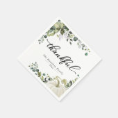 感謝の緑のカボチャ感謝ディナー スタンダードカクテルナプキン (角)