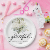 感謝の緑の白カボチャ感謝祭 ペーパープレート (パーティー)