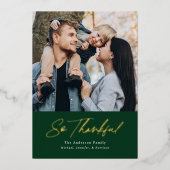 感謝の緑2写真感謝祭 箔シーズンカード (正面)