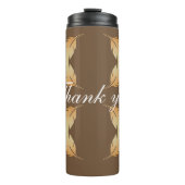 感謝の羽ユニークのパターン タンブラー (正面)
