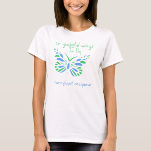 感謝の翼で飛ぶ – 移植者T-S Tシャツ