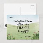 感謝の聖句 ポストカード 私は感謝しています (正面/裏面)