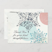 感謝の聖句, ヴィンテージ フラワー ポストカード (正面/裏面)