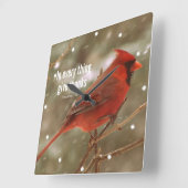 感謝の聖書の詩を与えて下さい スクエア壁時計 (傾斜)