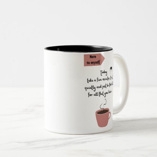 感謝の肯定と感謝引用文 ツートーンマグカップ (正面右)