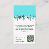 🦋感謝の芝生バタフライ紹介ありがとう 名刺 (裏面)