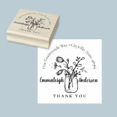 感謝の花のマスンジャー 小さなビジネススタンプ ラバースタンプ