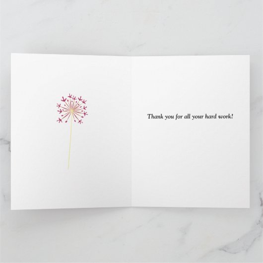 感謝の花の管理プロフェッショナル日 サンキューカード (内部)