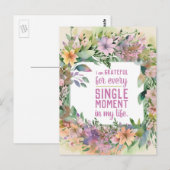 感謝の花姿勢 ポストカード (正面/裏面)