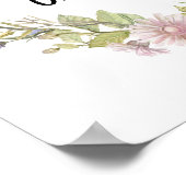 感謝の蝶フローラリース ポスター (角)