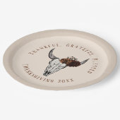 感謝の西欧賛美感謝祭 ペーパープレート (アングル)