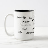 感謝の言葉が多い ツートーンマグカップ (左)