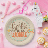 感謝の言葉をぐらつかせるまでゴブルプレート ペーパープレート (パーティー)