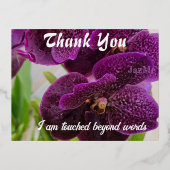 感謝の言葉を言う 箔シーズンポストカード (正面)