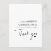 感謝の言葉 ウェディング ハート 感謝のメッセージ ポストカード (正面)