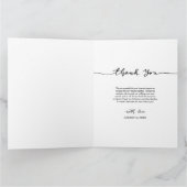 感謝の言葉 スクリプト エレガント ウェディング フォト コラージュ サンキューカード (内部)