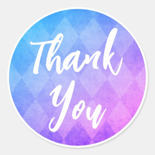 感謝の言葉 スクリプト カラフル ステッカー (正面)