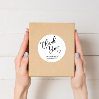感謝の言葉 スクリプト ハート 小規模ビジネス ラウンドシール