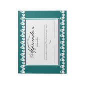 感謝の証書に書かれた商品 ノートパッド (回転)