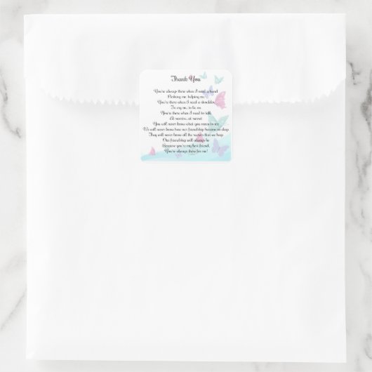 感謝の詩 スクエアシール (バッグ)