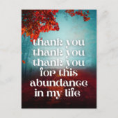 感謝の豊かさのお金の引力 ポストカード (正面)