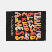 感謝の賛美カオスコーディネーター秋ビベス フリースブランケット (正面(横))