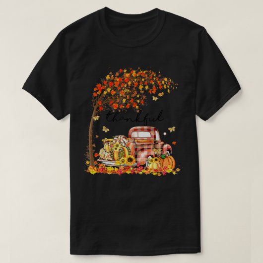 感謝の賛美カボチャトラックその秋Y Tシャツ (デザイン正面)