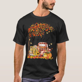 感謝の賛美カボチャトラックその秋Y Tシャツ