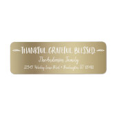 感謝の賛美タイポグラフィ名金ゴールド ラベル (正面)