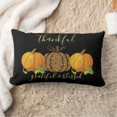 感謝の賛美ヒョウパンプキン ランバークッション (ブランケット)