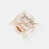 感謝の賛美モダン大理石の羽毛 スタンダードカクテルナプキン (角)