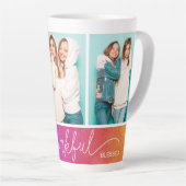 感謝の賛美三モダン枚の写真 カフェラテマグ (右アングル)