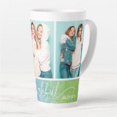 感謝の賛美三モダン枚の写真 カフェラテマグ (右アングル)