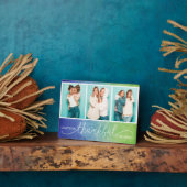 感謝の賛美三モダン枚の写真 フォトプラーク (側面)