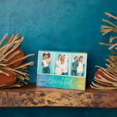 感謝の賛美三モダン枚の写真 フォトプラーク (側面)