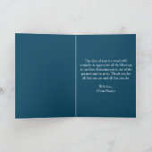 感謝の賛美秋の葉と七面鳥 カード (内部)