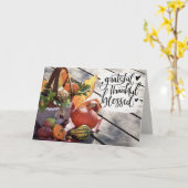 感謝の賛美秋感動的 カード (黄色い花)