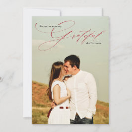 感謝の赤い筆跡 カリグラフィー 写真 シーズンカード