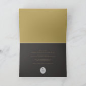 感謝の金ゴールドの原稿の写真ビジネス休日カード シーズンカード (内部)