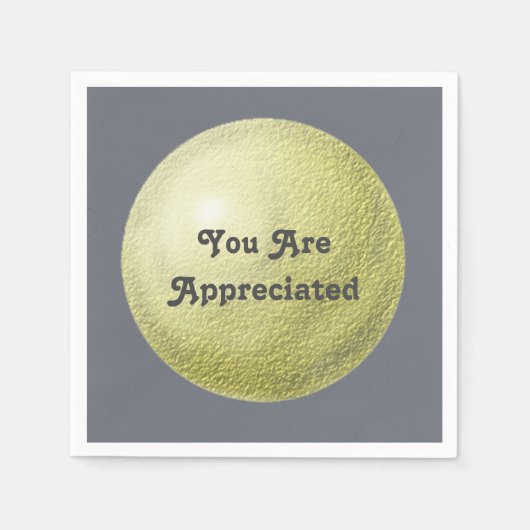感謝の金ゴールドサークルモダンありがとう スタンダードカクテルナプキン (正面)