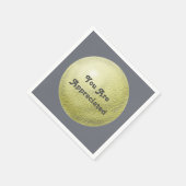 感謝の金ゴールドサークルモダンありがとう スタンダードカクテルナプキン (角)