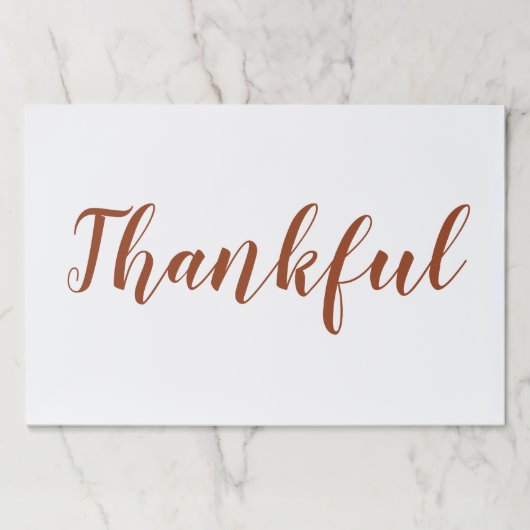 感謝の錆のスクリプト感謝のランチョンマット ペーパーパッド (正面)