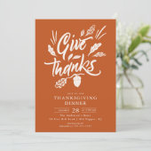 感謝の集まり感謝祭ディナー 招待状 (スタンド正面)