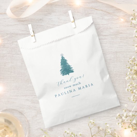 感謝の雪の多くの冬キンセアニェラ松の木 フェイバーバッグ (クリップ留めされた状態)