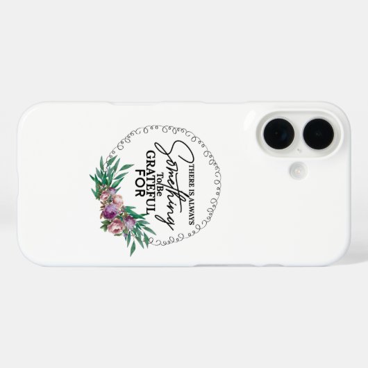 感謝の雰囲気 – 白 Case-Mate iPhoneケース (裏面 (横))