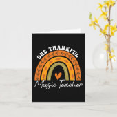 感謝の音楽教師 レインボー フォール サンクスギビ カード (黄色い花)
