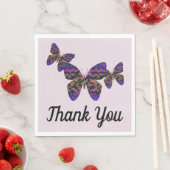 感謝の食事の蝶カラフル感謝 スタンダードランチョンナプキン (インサイチュ)